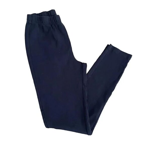 Lands’ End Black Mid-Rise Cotton Blend Soft Running Yoga Sporty Leggings SZ L - Picture 5 of 12